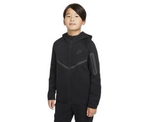 Hooded sweatshirt with zipper Nike Tech Fleece Noir 8/10 ans