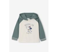 Hooded T-shirt for babies green