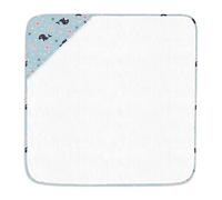 Hooded Towel 75 x 75cm Light Blue 0M+ Tiny to Tots Naturally Hypoallergenic 100% Absorbent Cotton Terry Machine Washable Baby Bath Beach Swimming Towel for Children