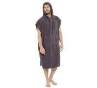 CityComfort Beach Towel for Adults Robes Women Men Cotton Towelling Poncho Changing Robe Wearable Towel Adult (S-M, Charcoal)