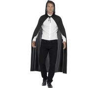 Adult Unisex Black Halloween Hooded Vampire Cape Fancy Dress Costume Accessory