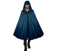 Hooded Velvet Cloak Medieval Dutch Velvet Hooded Battle Cape Cosplay Role Playing Performance Attire Gothic Renaissance Garment