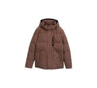 Hooded velvet puffer jacket Tom Tailor Marron S