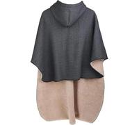 Hooded Warm Wheelchair Blanket Poncho, Double-Layered Thickened Fabric Shawl, Winter Windproof and Waterproof Suitable for Elderly Use