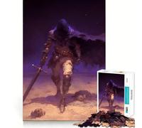 Hooded Warrior in A Darkness Puzzle for Adults 1000 Pieces Logic Skill High Def Print Family Pastime Xmas Idea (38x52cm)