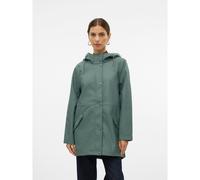 Hooded Waxed Jacket, Mid-Length Green