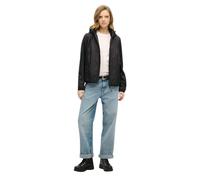 Superdry, HOODED LOGO WINDBREAKER JACKET, W5011849A, Black, 8, WOMAN, BOY