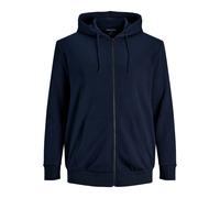 Jack & Jones Men's JJEBASIC Sweat Zip Hood NOOS PS Cardigan Sweater, Navy Blazer, EU4XL US2XL/
