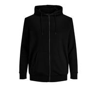 Jack & Jones Basic Plus Size Full Zip Sweatshirt Black 5XL Men