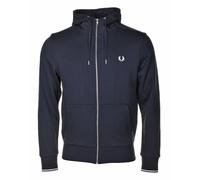 Fred Perry Mens Zip Through Hoody Navy Cotton - Size Medium