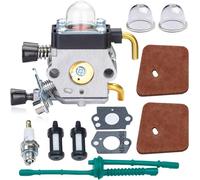 HOODELL C1Q-S186 Carburetor, for STIHL FS38 FS45 FS46 FS55 FS55R KM55 KM55R HL45 Weed Eater Brush Cutter, Premium String Hedge Trimmer Carb, with Rebuild Kit Spark Plug, Fuel Line, Air Flter
