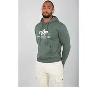 Alpha Industries Basic Big Logo Hoodie for Men Size 2XL - vintage green