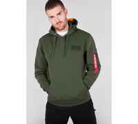 Alpha Industries Red Stripe Hoodie Green M Men