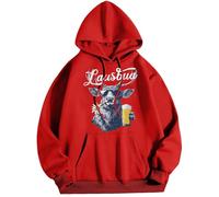 Hoodie Blue Men's Winter Plus Size Hoodie Fashion Sweatshirt Garment Top Hip Hop Oversized Crew Neck Sweatshirt Jogging Bottoms Complete Men's, red, XL
