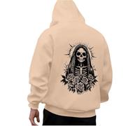 Hoodie Boys 164 Men's Hoodies & Sweatshirts Casual Pullover Long Sleeve Print Sweatshirt Fashion Graphic Hoodie Streetwear Top for Daily Use Crew Neck Jumper Men Black, beige, M