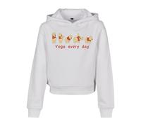 Hoodie court enfant Mister Tee yoga every day Blanc 110/116