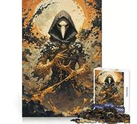 Hoodie Dark Plague Doctor 1000 Piece Jigsaw Puzzles for Adults Mind Workout Pastime Game Home Fun Santa Present (38x52cm)