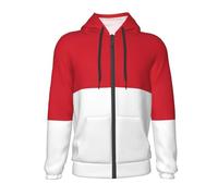 Hoodie Flag Boys Hoodies Zip Up Indonesia National Flag Hoody For Kids Childrens Clothes Sweatshirt Sports Travel Casual Wear