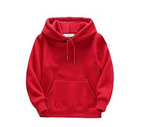 Hoodie for Boys Girls Hooded Top Sweatshirt Graphic Outfits Long Sleeve Comfortable School Spring Summer Walking Red