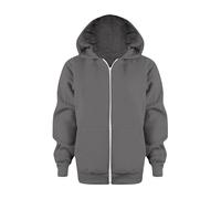 Hoodie for Boys Girls Hooded Top Sweatshirt Sports Casual Wear Breathable, Lightweight Comfortable Trending Jacket Kids Age 5-13 Years Dark Gray