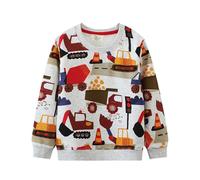 Hoodie for Boys Girls Hooded Top Sweatshirt Warm Pullover Casual Jumper T Shirt Fall Pe School Sweat Varsity Kids Age 5-13 Years Light Gray