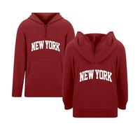 Hoodie for Boys Girls Kids Unisex Pullover Long Sleeve Casual Jumper T Shirt Fall Regular Fit Activewear Outfit Back to School Shirts Tops Gaming Gifts Red