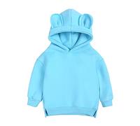 Hoodie for Boys Warm Soft Pullover Sweatshirt PE School Sweat Breathable, Lightweight Hooded Jumper Varsity Spring Summer Walking Blue