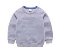 Hoodie for Boys Warm Soft Pullover Sweatshirt Plain Children's Hooded Jumper Trending Jacket Unisex Age 2-13 Years Grey