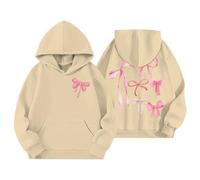 Hoodie For Girls Teens Boys Plain Sweatshirt Casual Graphic Hoodies Cozy Comfort And Fashionable Soft Fashion Jumper Standard Fit Round Neck School Jumpers 5 To 13 Year Old Girl Gifts Khaki