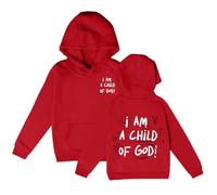 Hoodie for Girls Teens Regular Fit Activewear Casual Graphic Hoodies UK Fall Clothes Stylish Hoody Punk Gothic Pullover Oversized Long Sleeve Streetwear Red