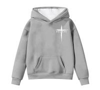 Hoodie for Girls Teens Regular Fit Activewear Clothes Girl Cotton Top Pe School Warm Coats Hooded Sweatshirt Punk Gothic Pullover 5 to 13 Year Old Gifts Grey