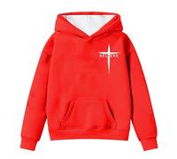 Hoodie for Girls Teens Regular Fit Activewear Clothes Girl Cotton Top Pe School Warm Coats Hooded Sweatshirt Punk Gothic Pullover 5 to 13 Year Old Gifts Red