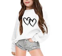 Hoodie for Girls Teens Regular Fit Activewear Soft Oversized UK Fall Clothes Stylish Hoody Casual Sweatshirt Top Long Sleeve White