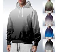 Hoodie For Men Adult Gradient Hoodie Mens Fitted Hooded Pullover Soft Pull-Over Hoodies Outdoor Leisure Hoodies Classic Weekend Jumper Fashion Simple Pullover For Dating Drawstring Hoody Tops