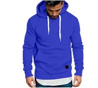 Hoodie for Men UK Clearance Thickened Thermal Sweatshirt Warm Sweatshirt Long Sleeve Pullover Hoodie Casual Hoody Drawstring Jumper Workout Gym Sports Outdoor Sportwear with Kanga Pocket