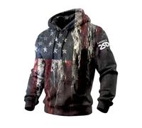 Hoodie For Men Uk,Patriotic Graphic Pullover Hoodie Journey Commemorative Sweatshirt Casual Warm Fleece Lined