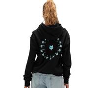 Hoodie Fox Lady Winners Circular Fleece Po Black S