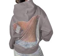 Hoodie Hollow Mesh Back Women'S Sweatshirt Casual Long Sleeve Headband Pocket Oversized Unisex Vintage Sweatshirt Men Women Streetwear Grey