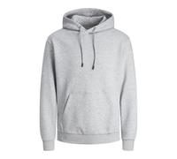 JACK & JONES Light Grey Melange Jjebradley Noos Hooded Sweatshirt, Light Grey Mix, XL UK