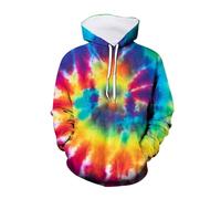Hoodie Kids Girls Boys Tie Dye Graphic Microfleece Hooded Sweatshirt Gym Sports Hoody Tops Autumn Winter Lightweight Breathable Pullover Unisex Kids Clothes Outerwear (Z0a3-Green, 11-12 Years)