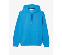 Hoodie Lacoste Mens Blue Pullover Top With Logo - Size M