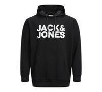 Hoodie large size Jack & Jones Corp Logo Black 4XL