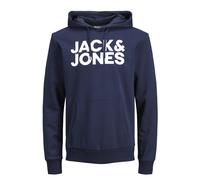 Jack & Jones Crop Logo Plus Size Hoodie Blue 4XL Men