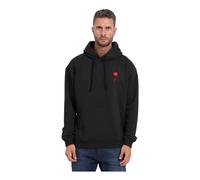 HUGO Mens Relaxed Fit Diflow Hoodie - Colour: 001 Black - Size: Large