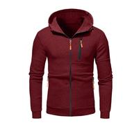Hoodie Men Long Top Jumpers Dad Birthday Gifts Essentials Hoodie Men's Autumn Winter Top Blouse Slim Casual Solid Soft Top Coat Long Sleeve Hooded Sweatshirt Top Jacket Bargains of The Day Sale