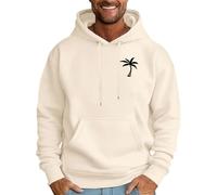Hoodie Men's Sweatshirt with Hood Simple Fashionable Hoodie Coconut Tree Motif Oversized Tops Y2k Hip Hop Streetwear Casual Sports Shirt Suitable for Various Scenarios, beige, M