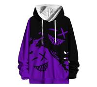 Hoodie Men's Techwear Hoodie Hip Hop Long Sleeve Streetwear Urban Pullover Leisure Sweat Jacket with Hood Cool Design Men's Sweatshirt Fashion Y2k Streetwear Hoodie, purple, XXL
