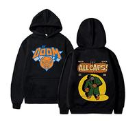 Hoodie MF DOOM Hoodie Men Fashion Sweatshirt Hoodies Kid Hip Hop Loose Oversized Child Tracksuit Women Sweatshirts Boy XXS~3XL-Black||L
