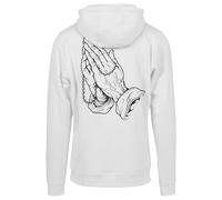Mister Tee Pray Hands Hoodie White L Men