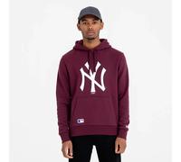 New Era MLB Regular Mid Logo New York Yankees Hoodie Maroon White - XS
